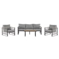 thumbnail image 5 of JERFIT 5-Piece Outdoor Patio Furniture Set with Coffee Table, Deep Seating Sofa Conversation Set with All-Weather Cushions for Garden, Porch, Backyard, Grey, 5 of 10