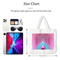 thumbnail image 3 of Easygdp Pink Shark Pool Fantasy Plush Underarm Bag, Ladies Fluffy Shoulder Bag, Women Furry Tote Bag Y2K Plush Handbag for Autumn and Winter, 3 of 7