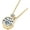 2 Stone Golden-2.1CT, variant on Moissanite Necklace for Women, Solitaire Pendant, D Color Round Cut 925 Sterling Silver Necklace, GRA Certified, 18+2 inch Box Chain