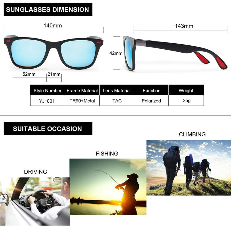 Polarized Sunglasses Men Womens Sunglasses Polarized Uv Protection Mens  Sunglasses For Driving & Fishing & Sports Uv 400