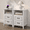 Embossed White, variant on Jpiziso Nightstands Set of 2,Retro White Wood Nightstand with Open Storage,for Bedroom, Living Room