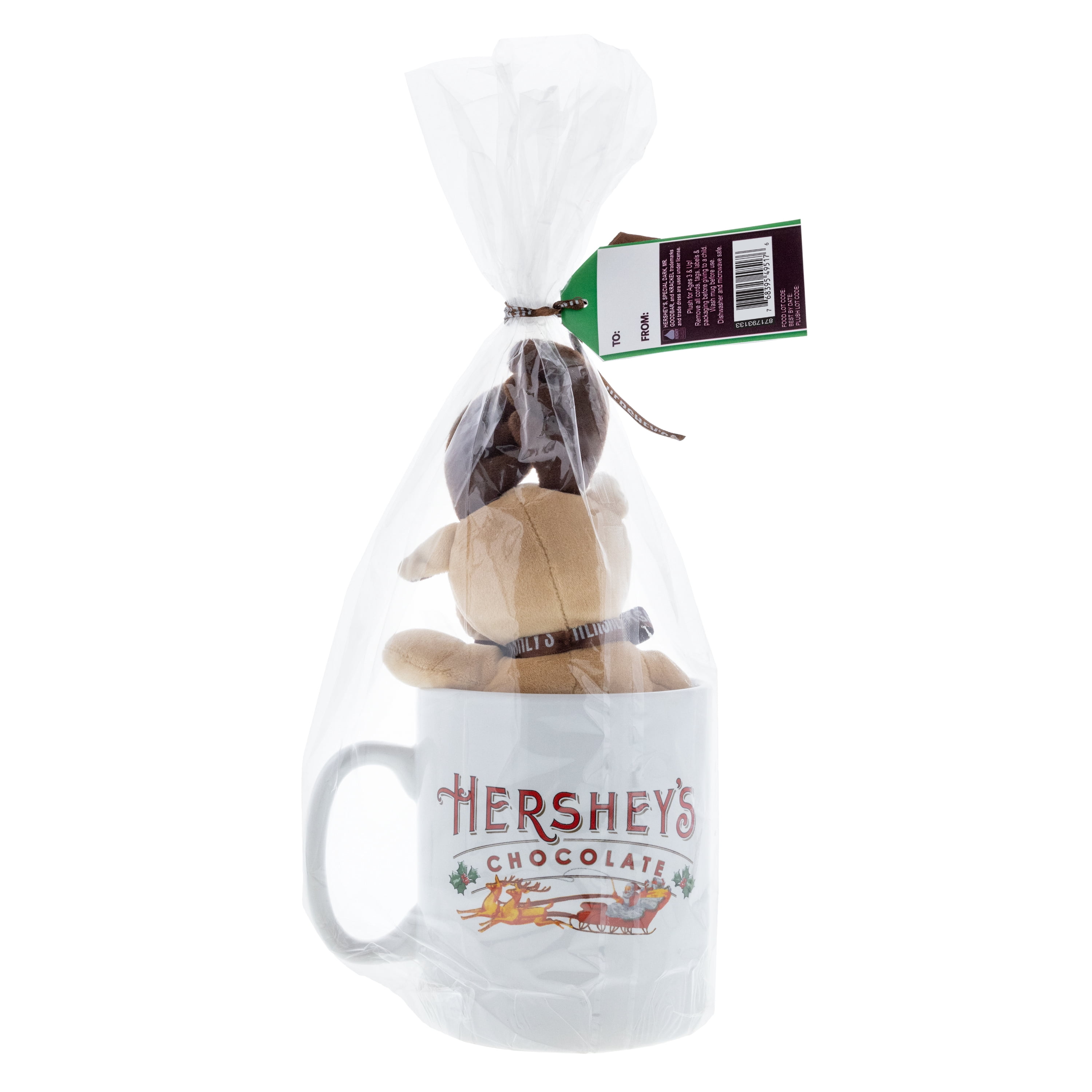 Galerie Hershey's White Jumbo Mug with Plush & Milk Chocolate Candy, 2.1 oz