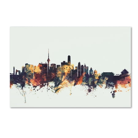 Trademark Fine Art Beijing China Skyline Canvas Art by Michael Tompsett