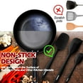 thumbnail image 3 of Heat Resistant Silicone Spatula Set of 8 - Seamless One-Pieces Design, Non-Stick Rubber Spatulas & Mini Kitchen Scraper Flexible for Non-stick Cookware - Easy Baking, Cooking, Scraping & Mixing, 3 of 4