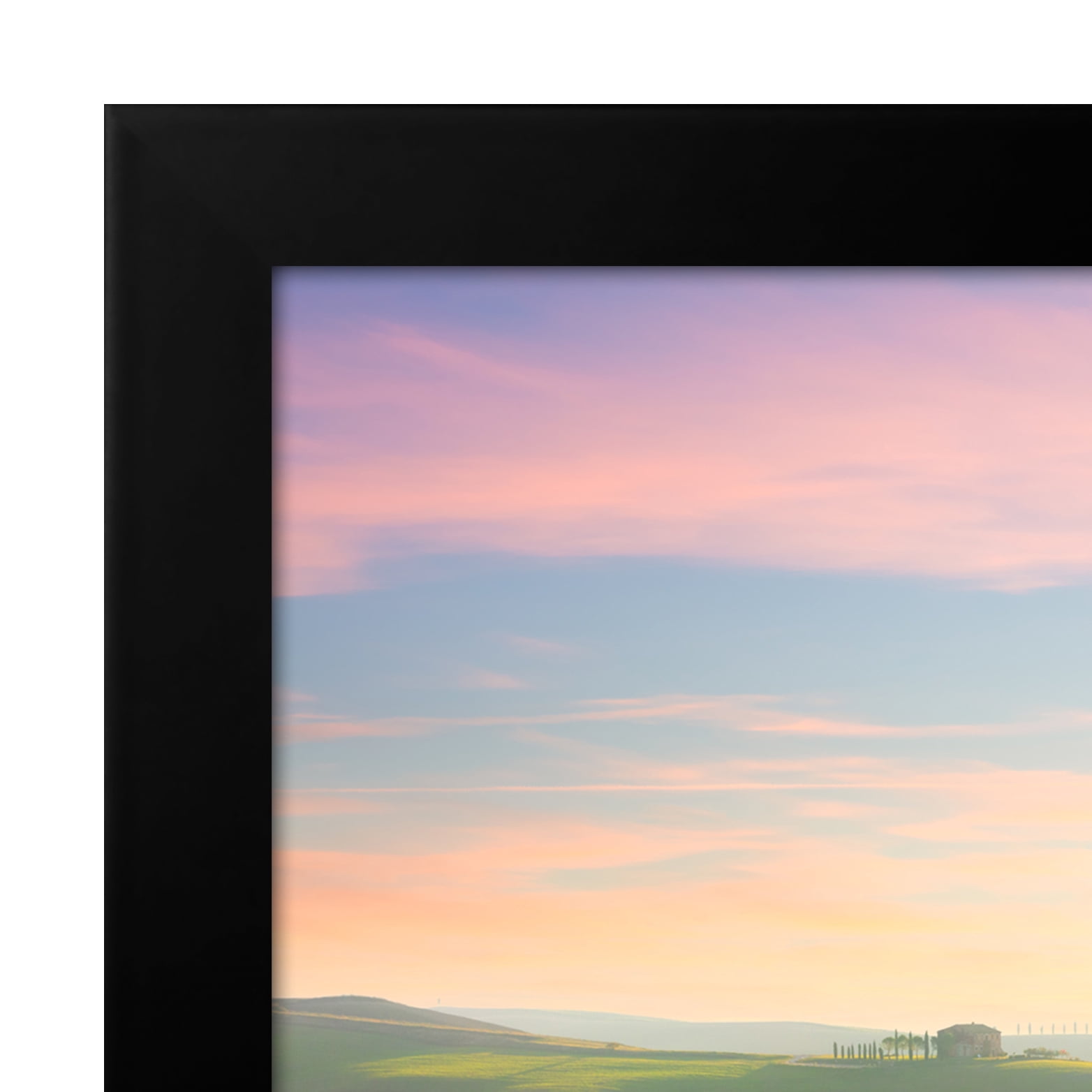 Americanflat 9x9 Picture Frame in Black - Composite Wood with Shatter Resistant Glass - Horizontal and Vertical Formats for Wall and Tabletop
