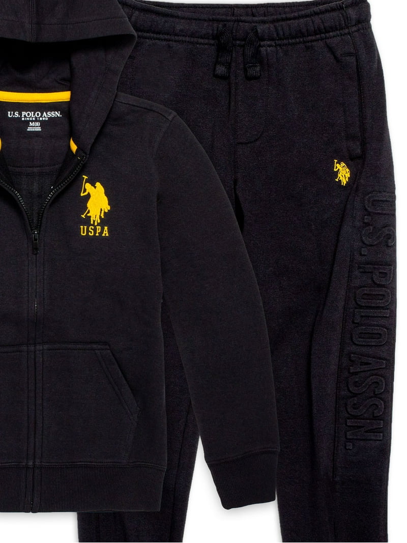 U.S. Polo Toddler Boy Fleece Zip-Up Hoodie & Outfit Set, 2-Piece