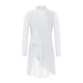 thumbnail image 3 of iiniim Girls Lyrical Dance Dress Shiny Rhinestone Long Sleeve Ballet Skirted Leotard Contemporary Dancewear White 10, 3 of 7
