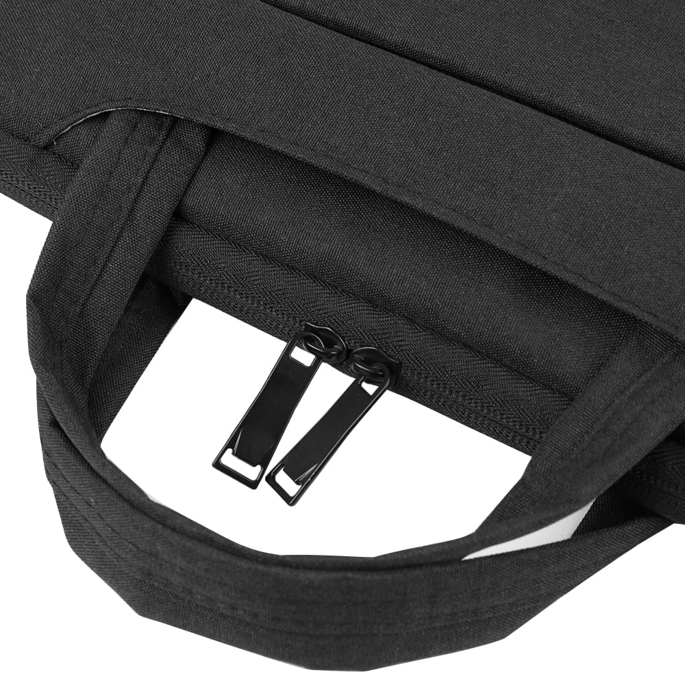 Universal Nylon Padded Hybrid Sleeve & Briefcase Bag For 13"/ 14" Inch Laptops With Hideaway Handles, Microfiber Interior, And Protective Exterior For School, Travel, and Work (Black)