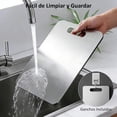 thumbnail image 2 of Tabla para Picar Acero Inoxidable - 3pcs Tablas para Picar Cocina de Antiadherente y Antibacteriana con 3 Ganchos para Hogar, 2 of 4