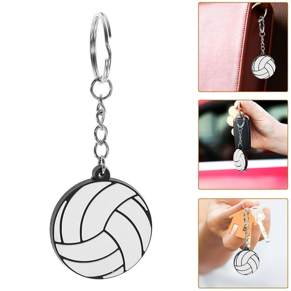 MLINS Volleyball Keychain For Volleyball Party Favor Adorable Small Keychain For Backpacks Volleyball Pattern Key Ring For Volleyball Birthday Party