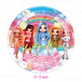 thumbnail image 3 of Muñeca de estilo arcoíris Y2K con temática musical, vajilla desechable decorativa para fiesta de cumpleaños, servilleta, globo, Baby Shower, regalo para niña y niño（knife 10pcs, 3 of 5
