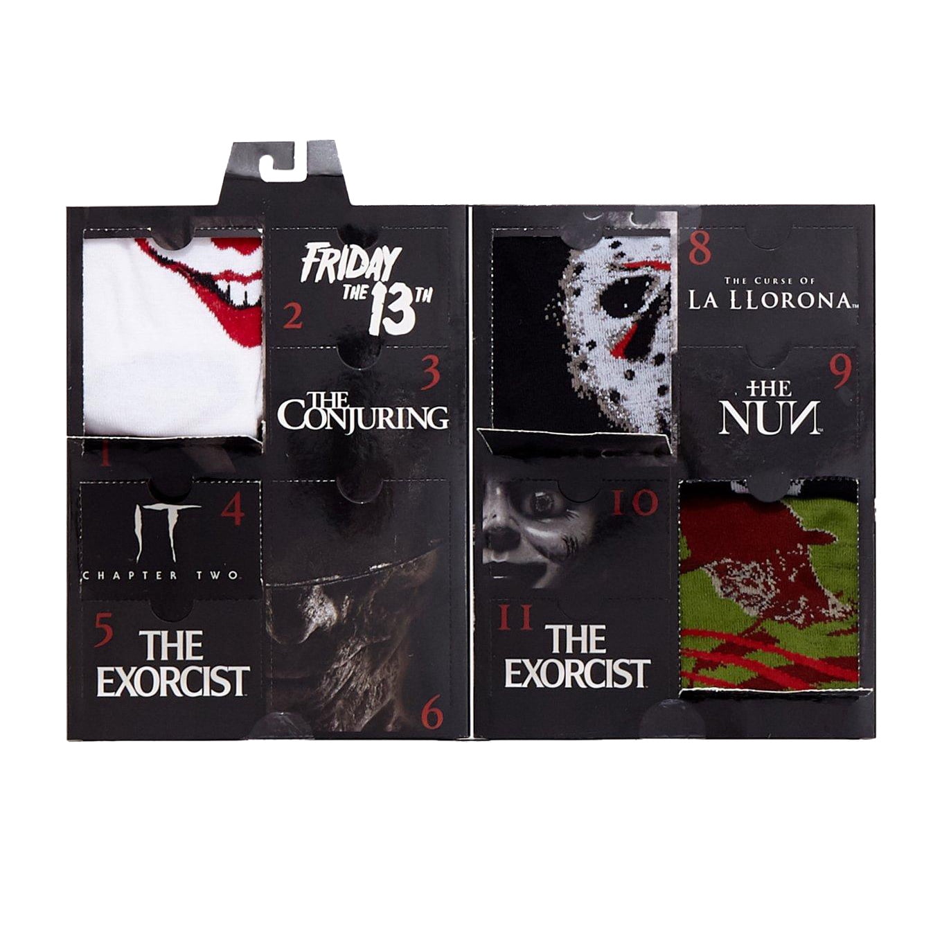 Horror Movies 13 Scary Days Of Socks Adult Ankles And Crews Gift Box Set 13 Pairs