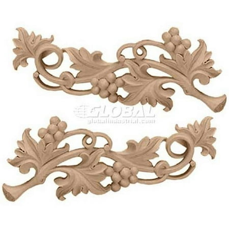 

9.25 in. W x 3.5 in. H x .62 in. D Each Side Small Grape Scrolls Pair Maple