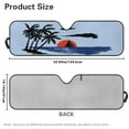 thumbnail image 7 of Uorisanigo Windshield Sunshade for Jeep Wrangler JK JKU JL JLU 1997-2025 & Jeep Gladiator JT 2020-2024 Sunset Palm Trees Blue Car Sun Shade Sun Visor Protection Blocks UV Rays and Keep Car Cool, 7 of 7