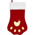 thumbnail image 1 of Dbfengbilian 20 Inches Christmas Stockings with Customizable Letters with Super Soft Plush Cuff Embroidered Letter (Pet Paw), 1 of 8