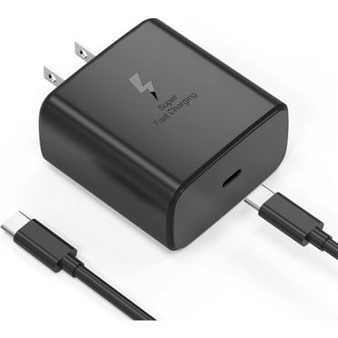 45W Super Fast Charger W/ 6FT Type C USB Cable Cord For Samsung, Black Type C Charging USB C Android Phone Charger for Samsung Galaxy S24 Ultra / Plus/ S23/S22/Note 10/20/S20/S21, Galaxy Tab S7/S8/S8 