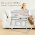thumbnail image 2 of INFANS Baby Bedside Bassinet, Over-Bed Baby Bassinet with Adjustable Height, Safe Close Sleeping, Storage, Lowering Wall for Easy Access, Newborn Girls Boys Aged 6-18 Months, 2 of 8