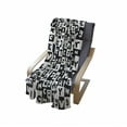 thumbnail image 4 of ABC Puzzle Soft Flannel Fleece Blanket, Funky Irregular Letters Capital and Small in Squares Learning Tools, Cozy Plush for Indoor and Outdoor Use, 60" x 80", Charcoal Grey and White, by Ambesonne, 4 of 6