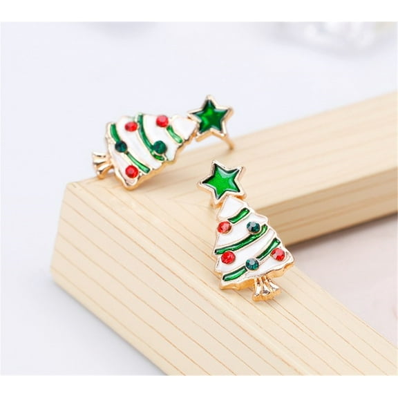 GHSOHS Cartilage Earring Exquisite Bow Earring Fashion Cartoon Gift Diamond Christmas Earrings Gold Earrings Party Jewelry Gift Hypoallergenic Earrings for Fashion Earings Ear Ring