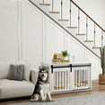 thumbnail image 2 of PawHut 39" Dog Crate Furniture for Large Dogs, White, 2 of 9