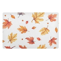 Yayeee Doormat for Indoor Entrance 32" x 20" Non Slippery Floor Rug, Watercolor Autumn Leaves