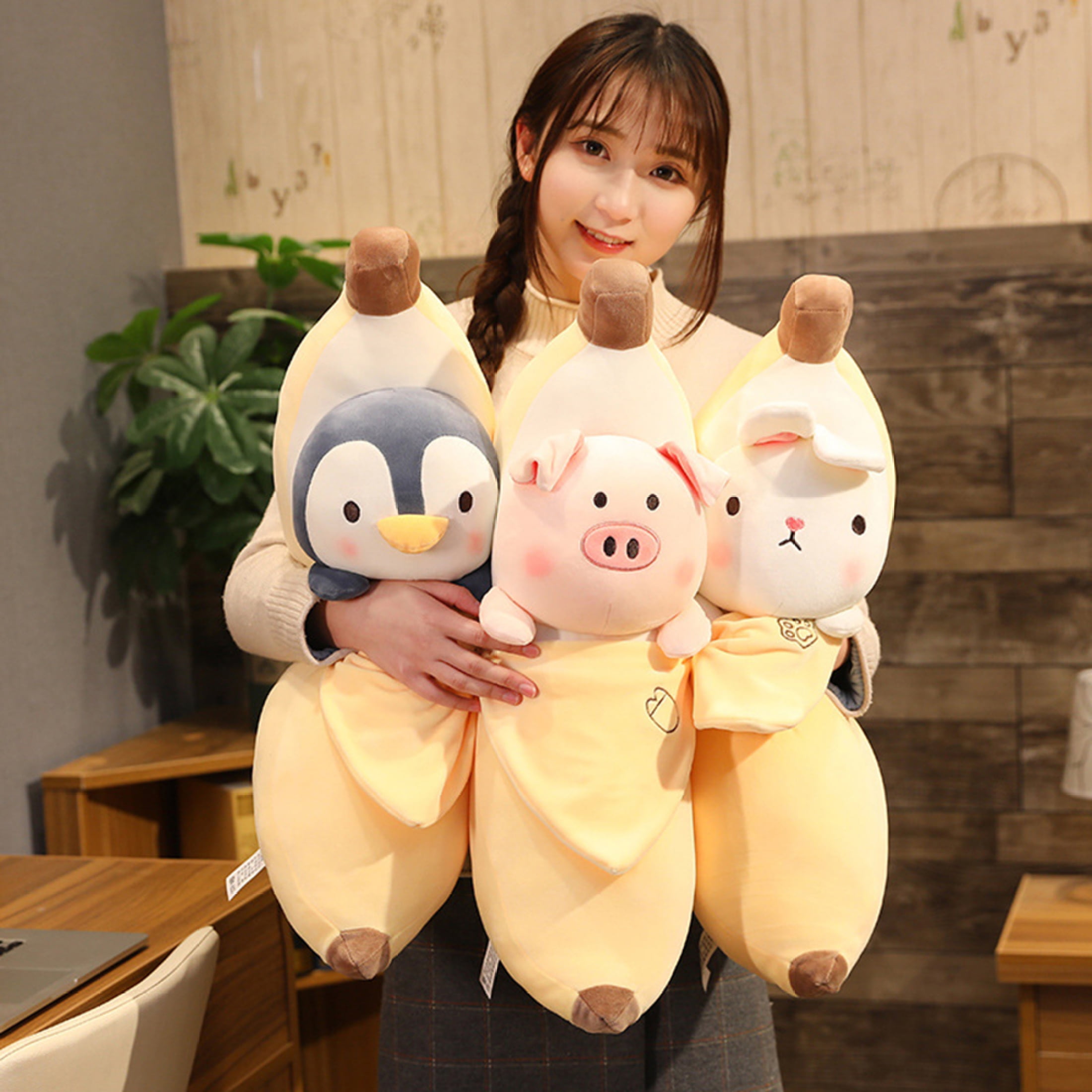 Banana Stuffed Soft Pillow, Banana Stuffed Animals