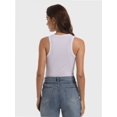thumbnail image 3 of Women's Ribbed Sleeveless Crew Neck Summer Top Casual Basic Strap Tank Top, 3 of 4