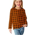 thumbnail image 2 of Toonshare 50% off Clear,Kids Long Sleeve Shirts Pack,Long Sleeve Shirts for Girls 10-12,Savings,Long Sleeve Top Pullover Base Layer Orange, 2 of 6