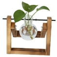 thumbnail image 4 of Terrario De Plantas Con Soporte De Madera Maceta De Aire De Escritorio Para Interiores Florero De Vidrio Para Hidroponía Plantas De Agua Hogar Jardín Accesorios De, 4 of 7