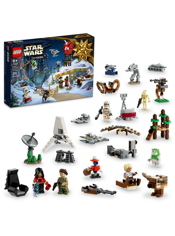 LEGO Star Wars 2023 Advent Calendar 75366 Christmas Holiday Countdown Gift Idea with 9 Star Wars Characters and 15 Mini Building Toys, Discover New Experiences and Daily Collectible Surprises
