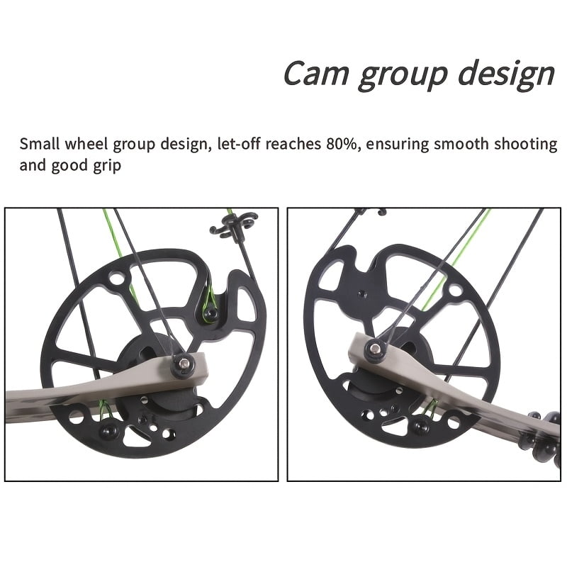 1 Set Of Compound Bow Set 30-70lbs Adjustable Bow And Arrow Set Adults Aluminum Alloy Material Lightweight High-strength Excellent Surface Treatment Corrosion Resistance Wear Resistance
