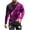 Hot Pink2, variant on Qingpeng Long Sleeve Shirts for Men Casual Round Neck Slim Fit Print Shirt Basic Pullover Shirt Top