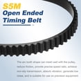 thumbnail image 5 of S5M Open Ended Timing Belt, 40mm Width x 2 Meter Length, 5mm Pitch Length, Black, 5 of 6