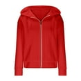 thumbnail image 4 of Womens Zip Up Hoodies Sevevn Women's Zip Up Cardigan Sweater Cable Hoodies Long Sleeve Jacket Outfits Crewneck Casual Coat, 4 of 4