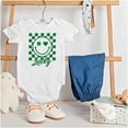 thumbnail image 3 of St Paddy Lucky Clover Happy Face Romper Boys or Girls Infant Baby Brisco Brands NB, 3 of 6