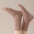 thumbnail image 2 of Monebena 5 Pairs Fuzzy Socks Womens Cozy Soft Socks Fluffy Cute Winter Warm Slipper Floor Socks Thicken Coral Velvet Christmas Stocking M01, 2 of 9