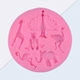 thumbnail image 2 of EeaseMX Molde de silicona con forma de animal para fondant, chocolate, caramelos, gelatina, decoración de pasteles y cupcakes (rosa), 2 of 7