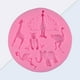 thumbnail image 2 of Molde de silicona para fondant con forma de animal, molde para hacer gelatina de chocolate y caramelo, molde para decoración de tartas y cupcakes (rosa), 2 of 4