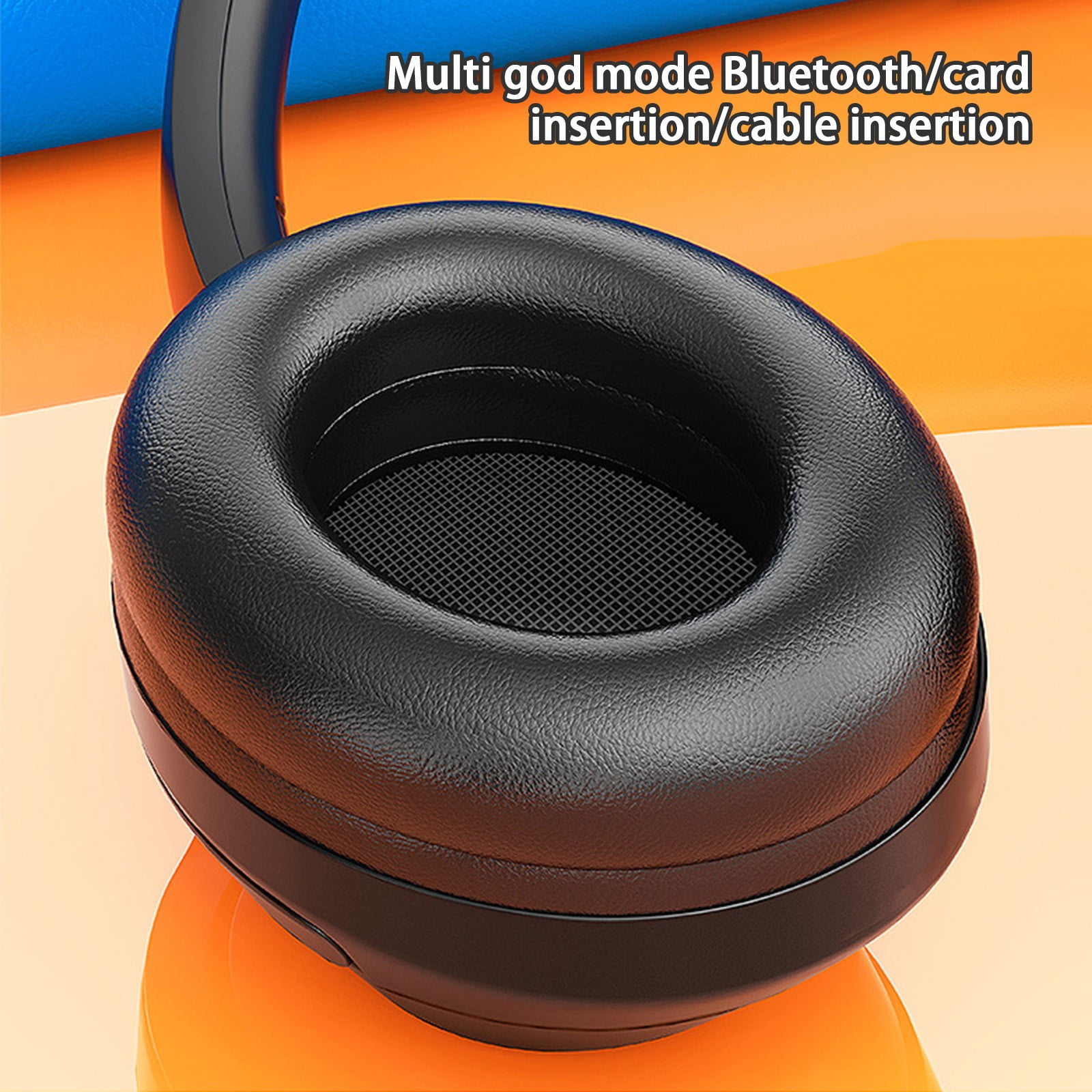 Oggfader Wireless Earbuds Bluetooth Earphone Wireless Headphones Stereo Foldable Sport Earphone Microphone Headset Handfree Black