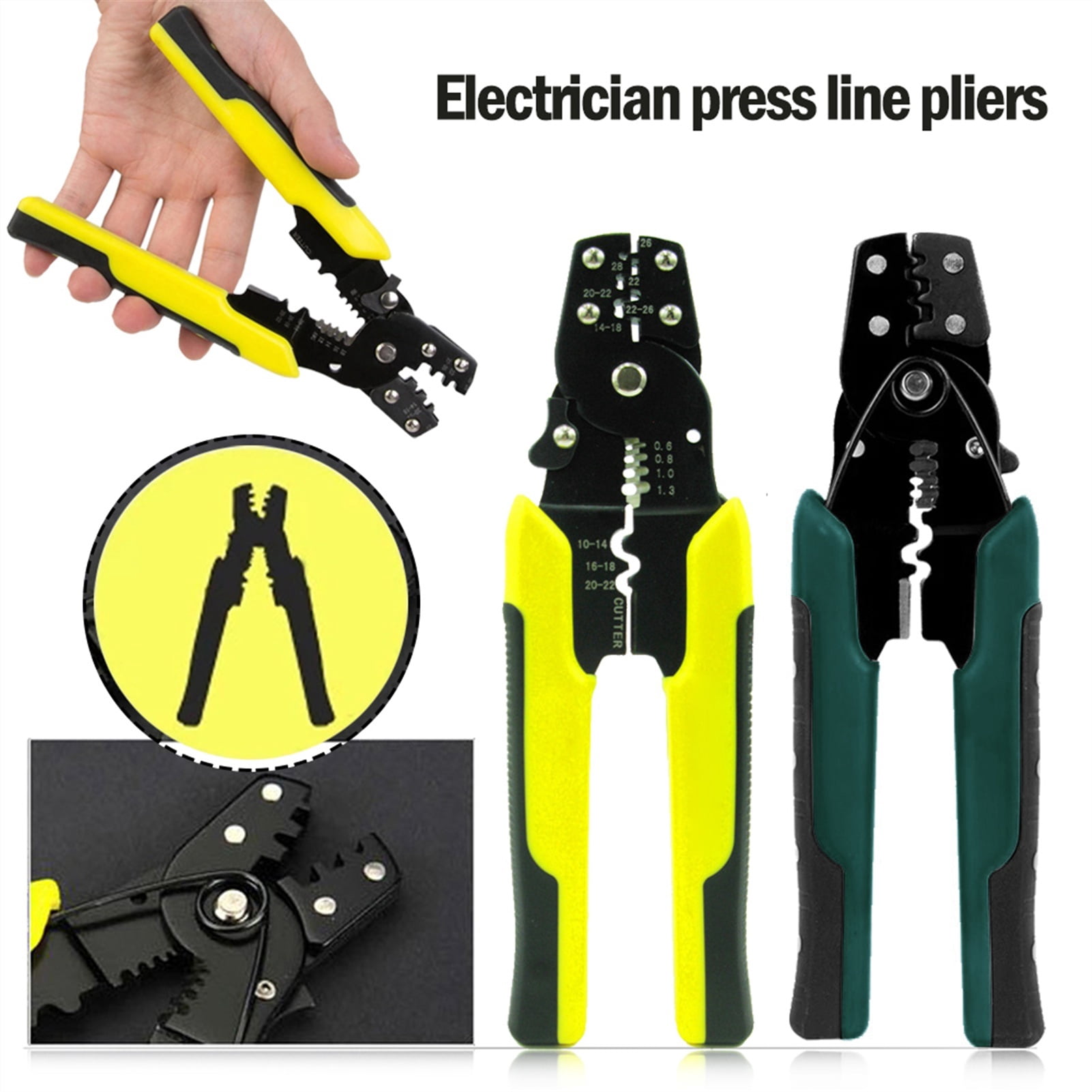 New Crimping Pliers Multi Tool Pliers Wire Stripper Multi functional Snap Ring Terminals Crimpper Tubular terminal crimping tool ,Durability That Lasts