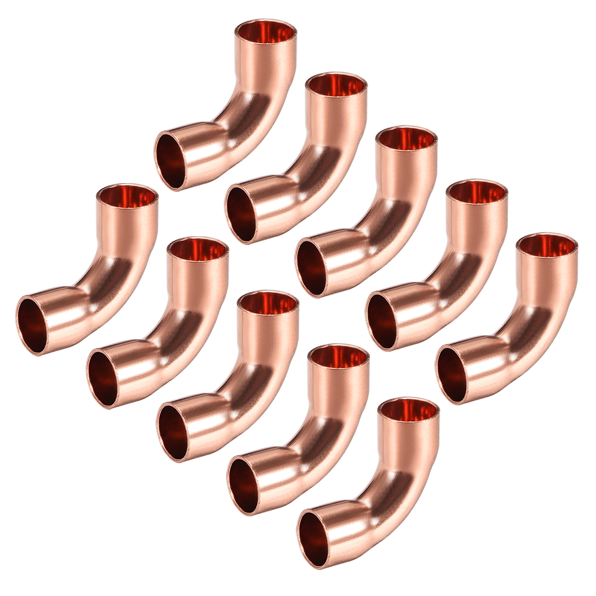 5/16inch ID 90 Degree Copper Elbow,ShortTurn Copper Pipe Fitting Conector for Plumbing 10pcs