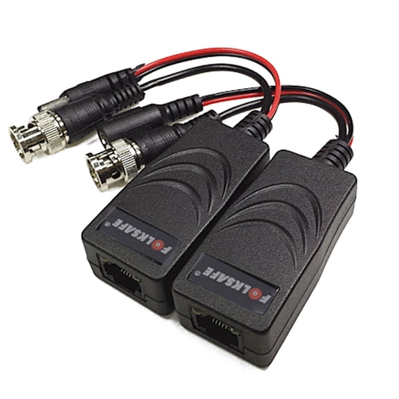 Kit 1 Par Balum Transceptor Folksafe RJ45 HD4301VP Pasivo 250mts