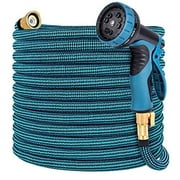 Toolasin Expandable Garden Hose 50ft with 10 Function Spray Nozzle, Leakproof Flexible Water Hose Design with Solid Brass Connectors, Retractable Hose Expands 3 Times, Easy Storage and Usa