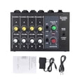 thumbnail image 3 of Compact Size 8-Channels Mono/Stereo Audio Sound Line Mixer with Power Adapter, 3 of 7