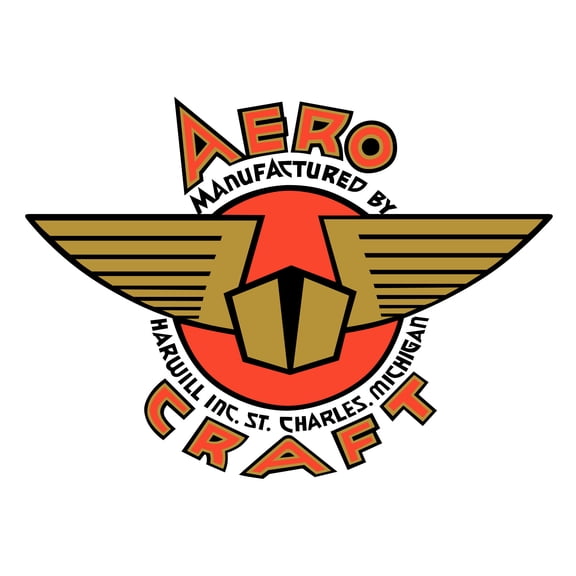 Aero Craft Boat Sticker. Vintage - 10"X8" inch long