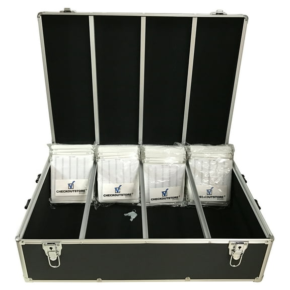 CheckOutStore Black Aluminum CD/DVD Hanging Sleeves Storage Box (Holds Up to 1000 Discs)