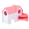 thumbnail image 1 of UPGRATOR 1 Set Small Pet Hideout House for Hamsters and Guinea Pigs in Pink Color with Hiding Function, 1 of 5