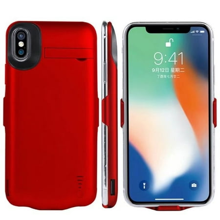 Apple IPhone X / IPhone XS Rechargeable External Battery Portable Power Charger Protective Charging Case 5000mAh with