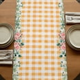 thumbnail image 5 of Table Runners 60 Inches Long Dress Scarves, Sunflowers Trucks Farmhouse Kitchen/Dining Table Runner, Small Coffee Tablerunners, Spring Farmhouse Eucalyptus Orange Plaid 13x60 Inch, 5 of 9