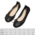 thumbnail image 2 of Zapatos planos de ballet con lazo, punta redonda, zapatos casuales de verano, sin cordones, color sólido para mujer, 2 of 8